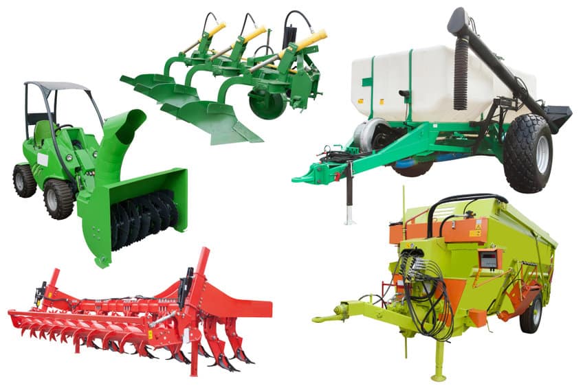 the image of agricultural equipment under the white background