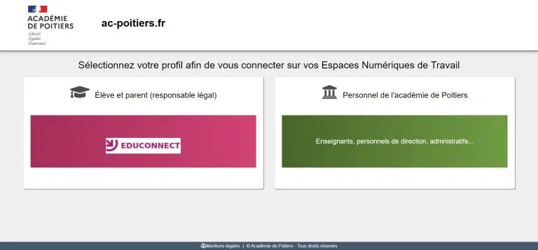 services en ligne académie de poitiers ent.ac poitiers.fr